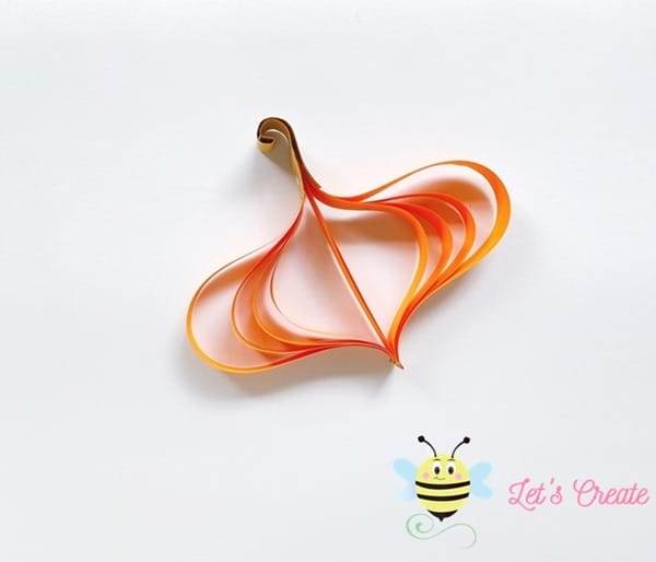 Paper Pumpkin Craft Step 4