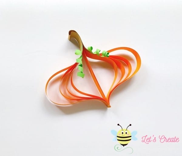 Paper Pumpkin Craft Step 4