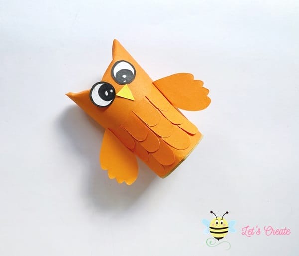 Tissue paper roll owl template