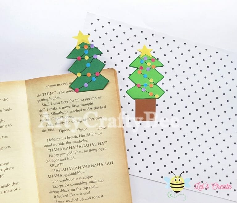 How To Make Paper Christmas Tree Bookmark Craft