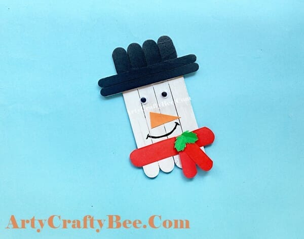 Popsicle Stick Snowman Ornament