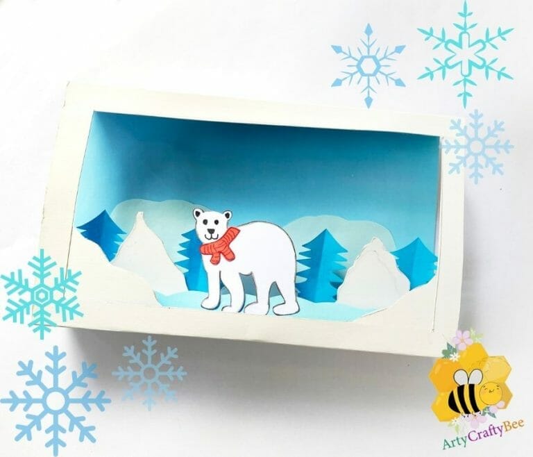 Fun 3D Polar Bear Craft With Cereal Box