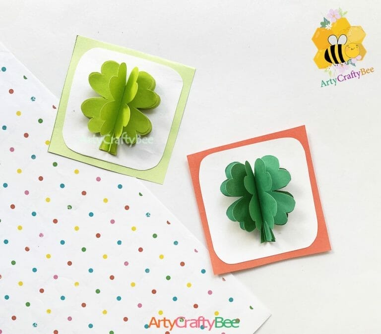 How To Make Easy 3D Shamrock Card Craft + 3 Templates