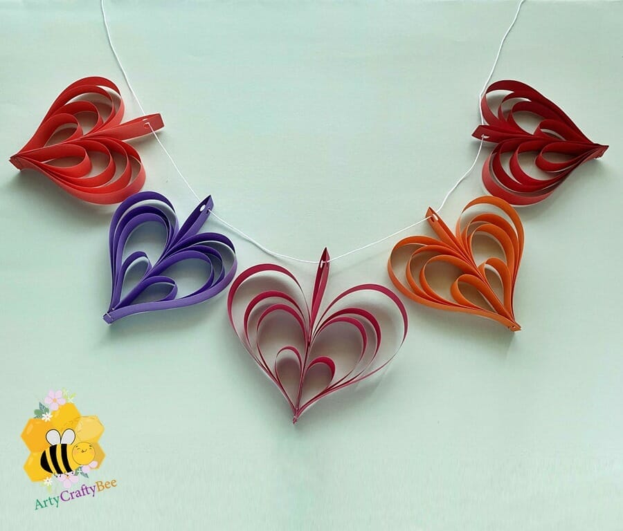 Paper-Heart-Garland-Craft