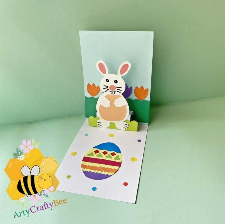 How To Make An Adorable Easter Bunny Pop Up Card (+2 Templates)