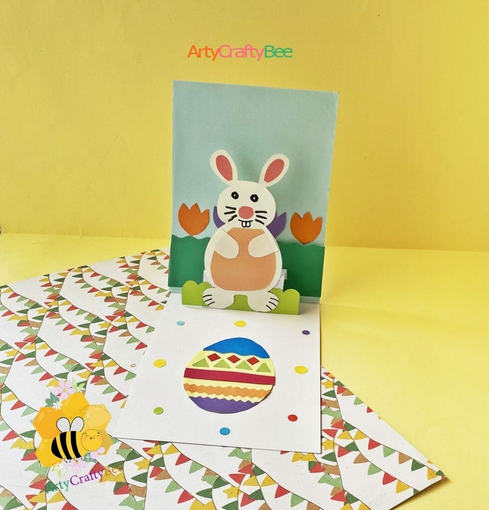 Easter Bunny Pop Up Card Craft For children 