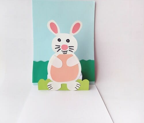 Easter Bunny Pop Up card Craft Step 10