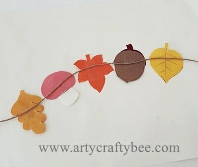 How To Make Fall Garland papercraft For kids 