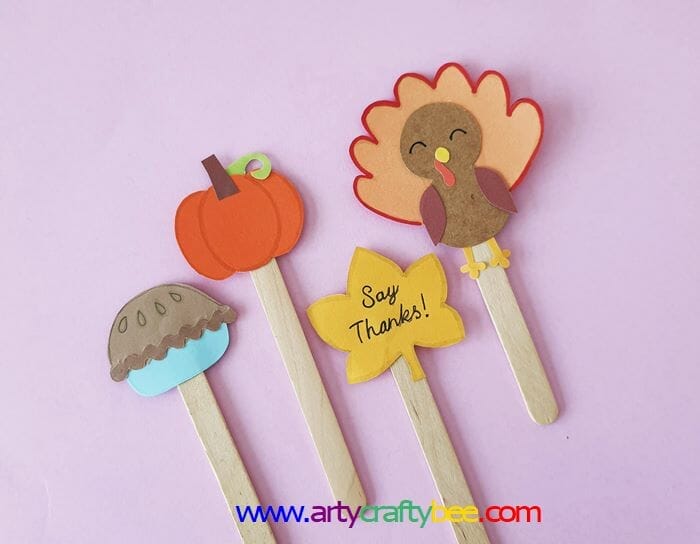 Printable Thanksgiving Puppets Craft (2 Printable)