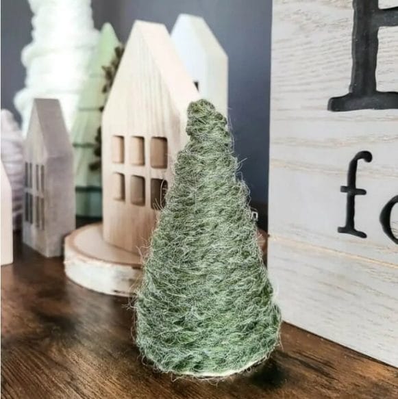 Easy Boho DIY Yarn Christmas Trees