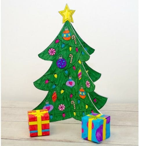 PRINTABLE 3D CHRISTMAS TREE PAPER CRAFT