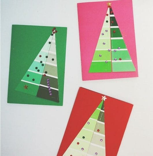 Christmas tree craft card
