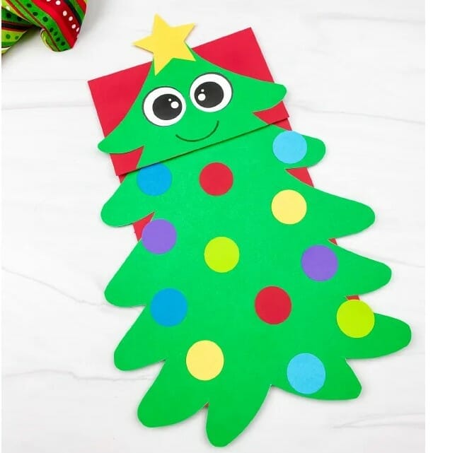 Paper bag craft for Christmas