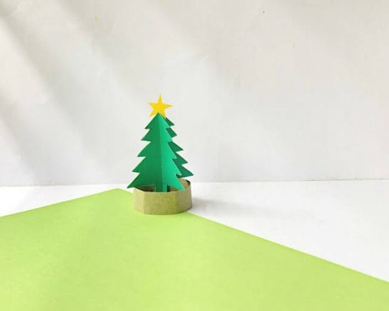 Fun and Easy 3D Paper Christmas Tree Craft for Kids to Make {with FREE printable template}