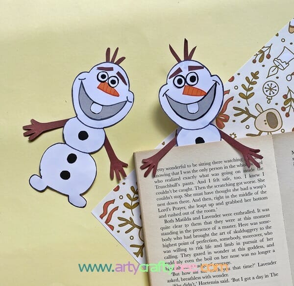 Frozen Olaf Bookmark Craft For Kids (2 Printable)