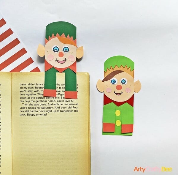 Elf Bookmark paper craft for kids