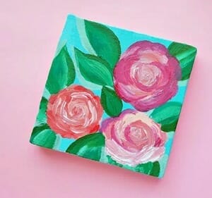 Paint Roses in Acrylic