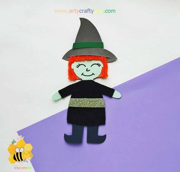 Halloween Witch Doll Mixed Media Craft Fun (2 printables)