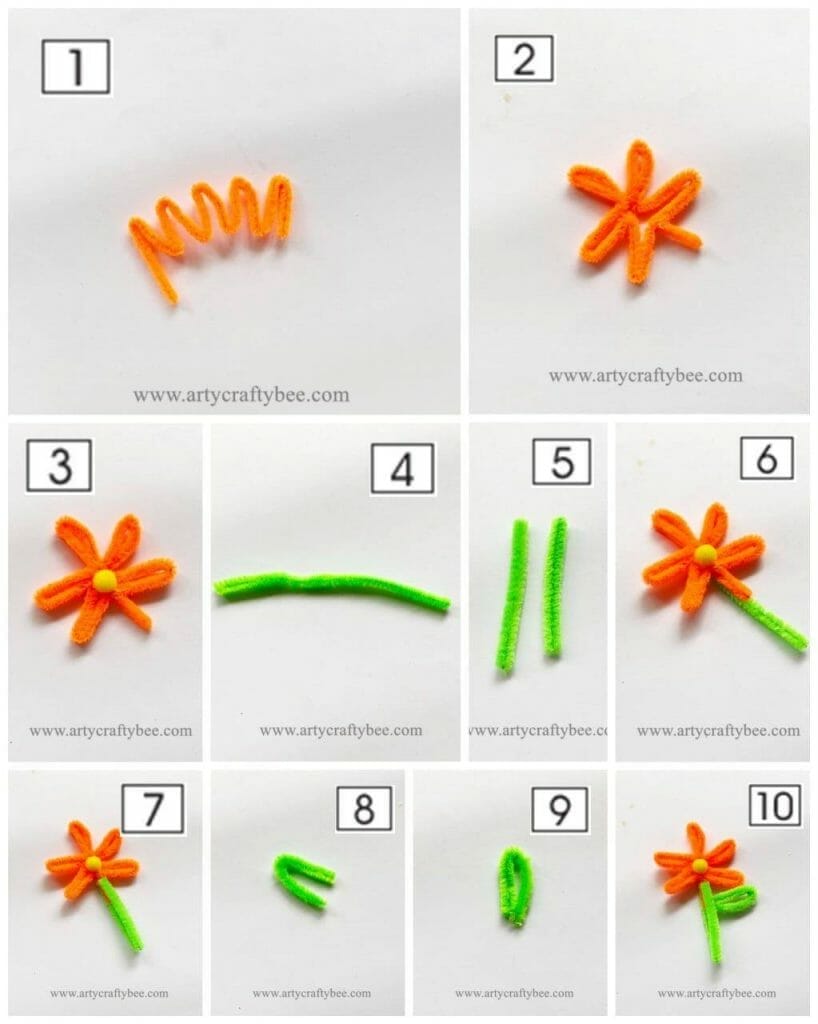 Fun DIY Pipe Cleaner Flower Bookmark Tutorial Arty Crafty Bee