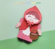 How To Make Paper Bag Puppet Craft Little Red Riding Hood 3 Templates 