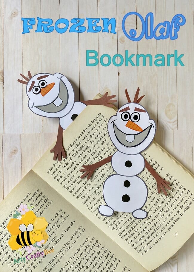 Olaf Frozen Craft Bookmark Ideas