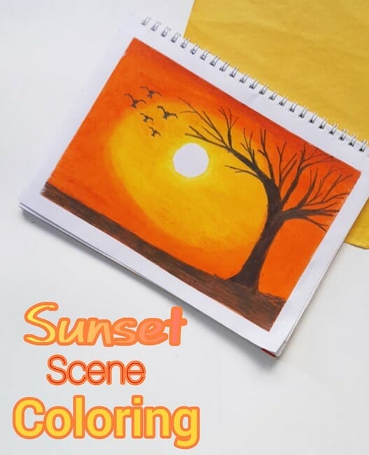 Sunset Coloring Art Ideas For Home Décor