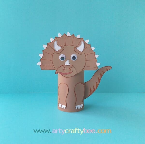 Fun Tissue Paper Roll Dinosaur Craft For Kids (2 Templates)