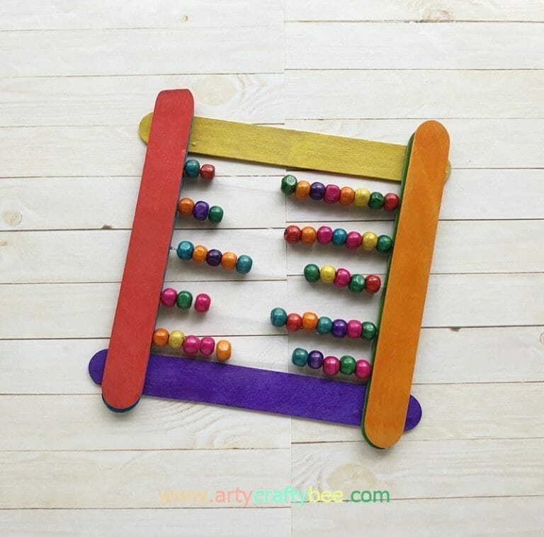 Fun Number Learning Craft Abacus For Kids 6 Steps