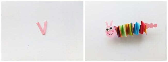 caterpillar craft with paper
