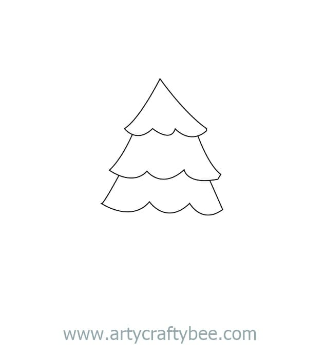 christmas tree drawing cute 06