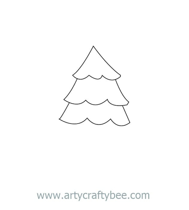christmas tree drawing cute 06