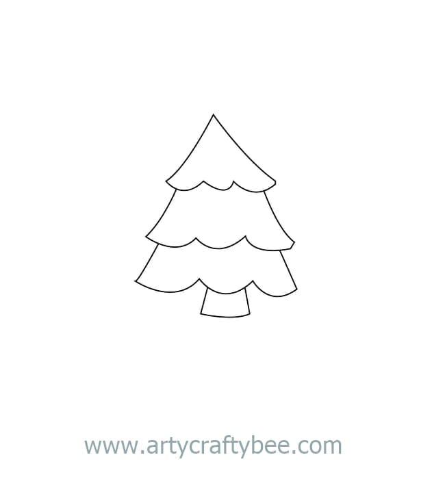 christmas tree drawing design 07