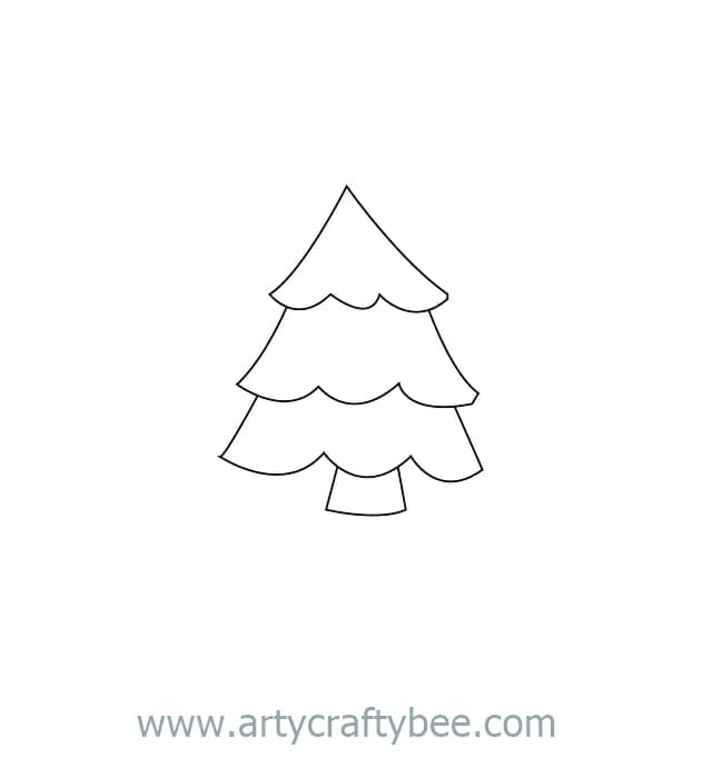 christmas tree drawing design 07