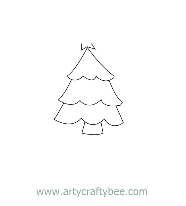 christmas tree drawing for coloring 09