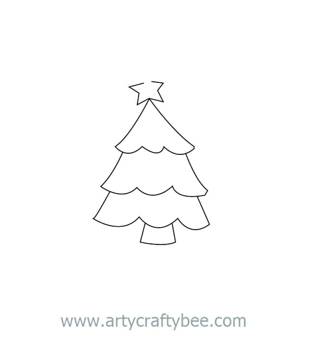 christmas tree drawing how to 11