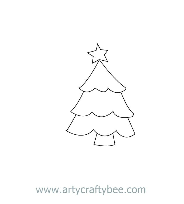 Cute Christmas Tree Drawing Ideas Easy (in 10 minutes) - Arty Crafty Bee