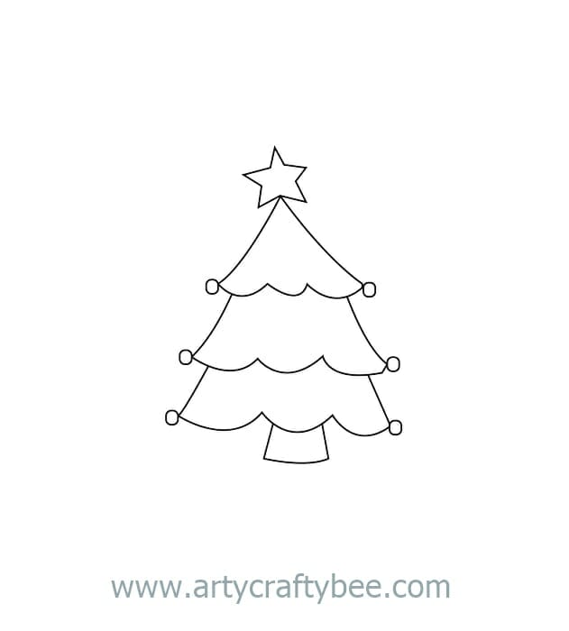 christmas tree drawing images 13