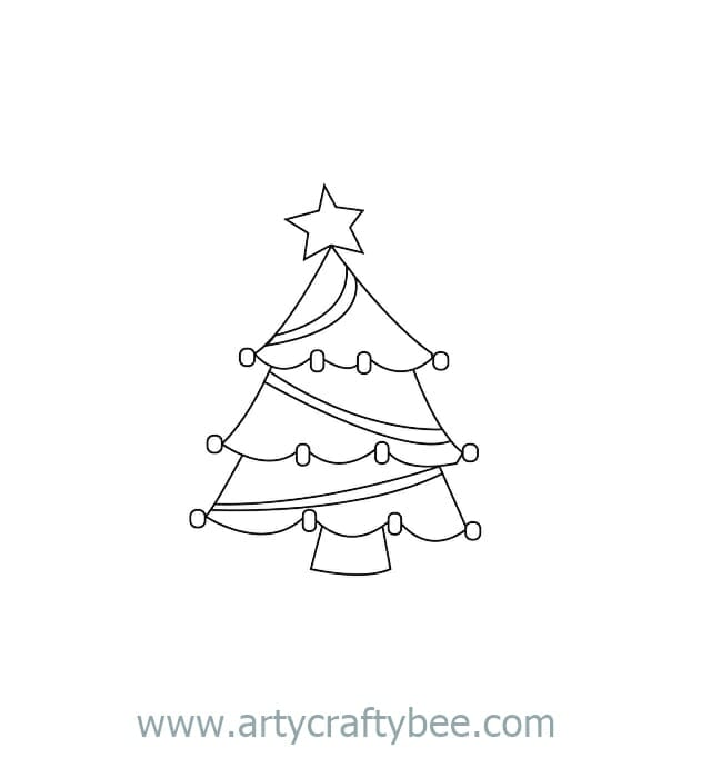Cute Christmas Tree Coloring Book Pages I Kids Coloring Book