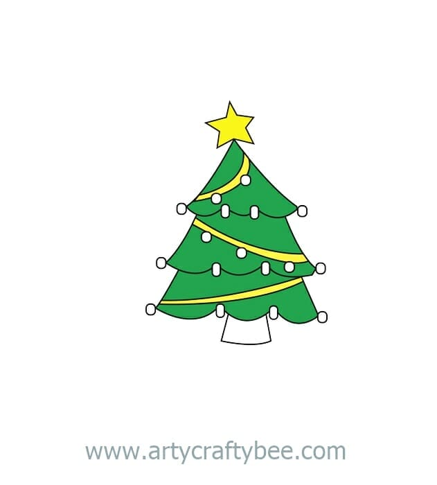 Cute funny christmas tree hand drawn cartoon Vector Image