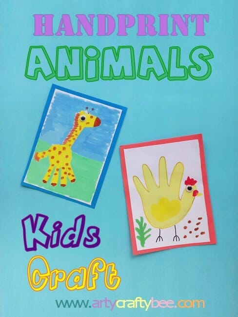 hanprint animals painting craft for kids