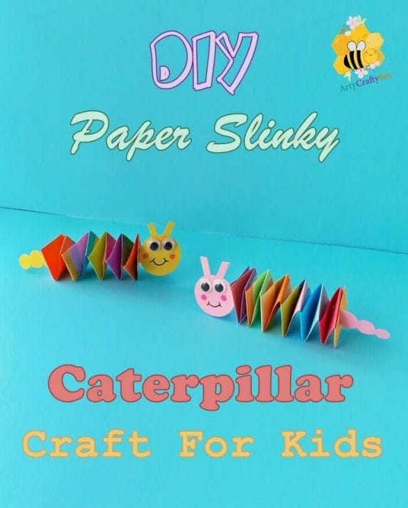 how to make paper slinky diy caterpillar craft