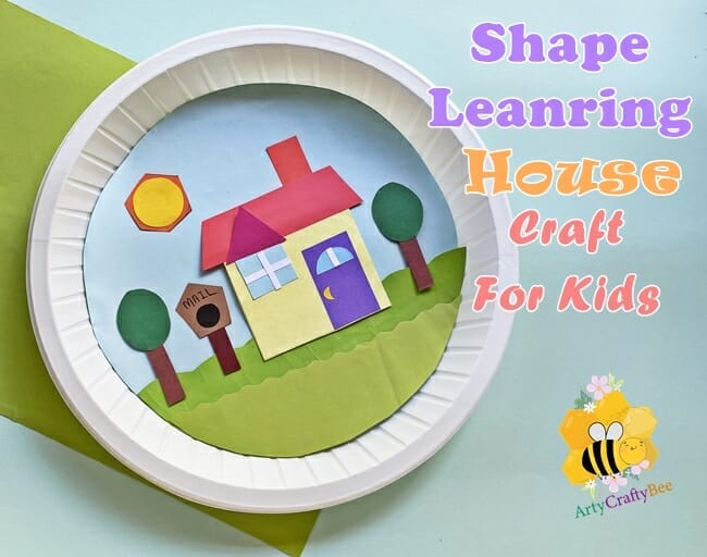 paper shape house craft for kids
