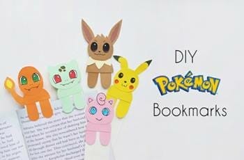 pokemon paper bookmark