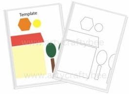 shape learning kids craft template