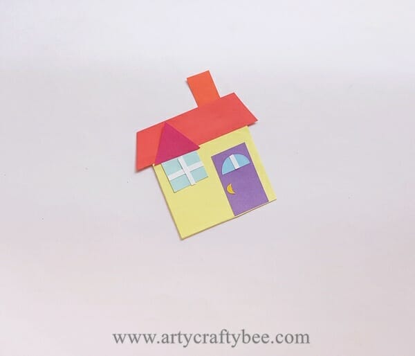 shape house paper craft
