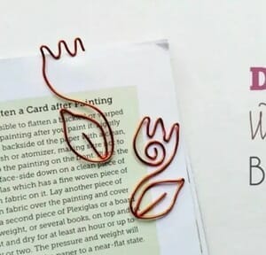 wire tulip bookmark