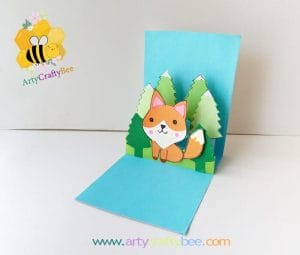 How To Make Red Fox paper Craft Pop Up card