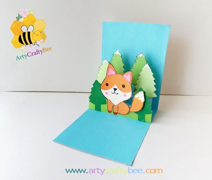 How To Make 3D Fox Pop-Up Card Easy (+2 Printables)