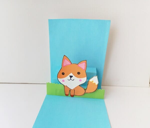 Fox Pop Up Card Craft Easy (4)