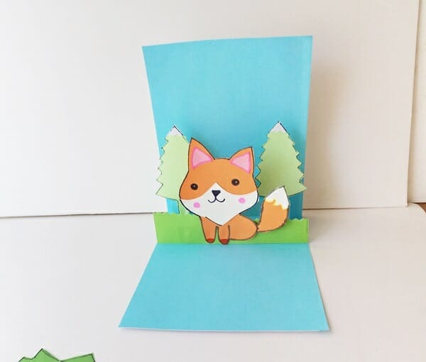 Fox Pop Up Card Craft Easy (5)